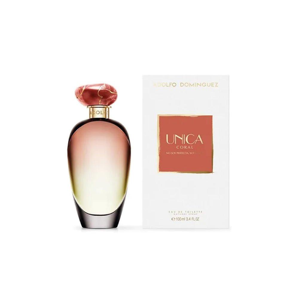 Adolfo Dominguez Única Coral Eau de Toilette Spray 50ml Fresh Floral Fruity Perfume for Women.